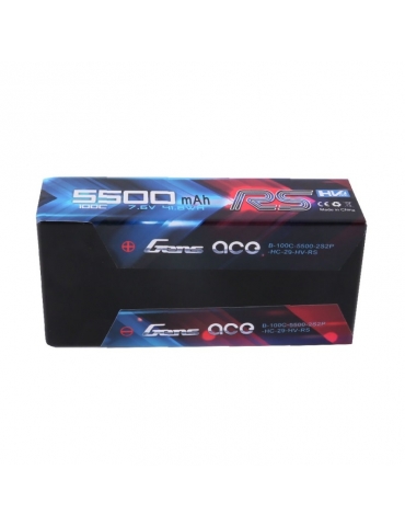 GENS ACE LiPo - 2S 5500mAh 7.6V High Voltage 2S2P (100C)