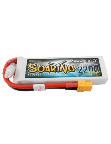 Gens ace Soaring 2200mAh 7.4V 30C 2S1P Lipo Battery Pack XT60