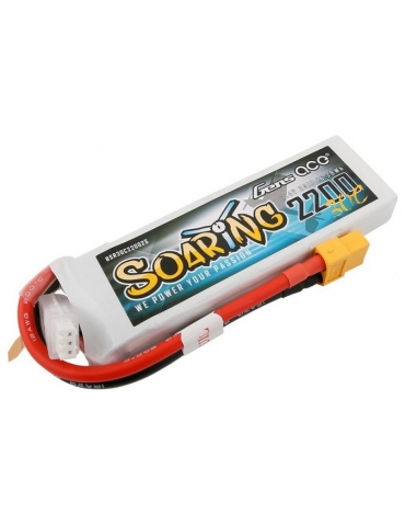 Gens ace Soaring 2200mAh 7.4V 30C 2S1P Lipo Battery Pack XT60