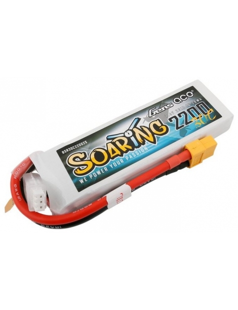 Gens ace Soaring 2200mAh 7.4V 30C 2S1P Lipo Battery Pack XT60