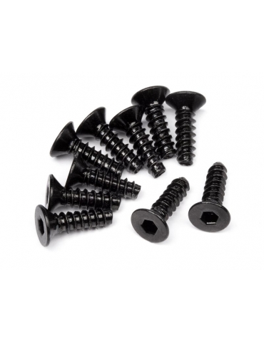 94304 - TP. FLAT HEAD SCREW M3x10mm (HEX SOCKET/10pcs)