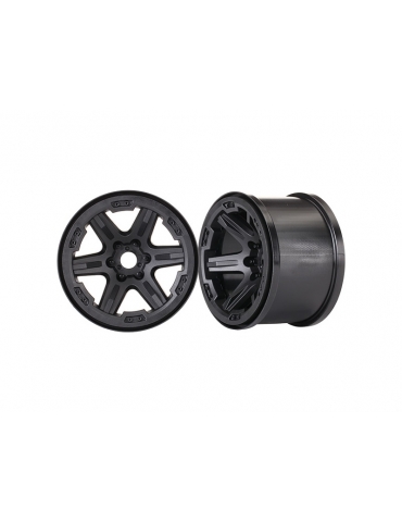 8671 - Wheels, 3.8" (black) (2) (17mm splined)