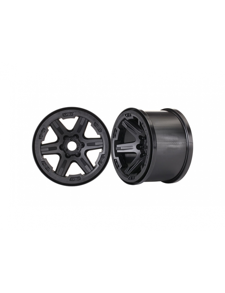 8671 - Wheels, 3.8" (black) (2) (17mm splined)