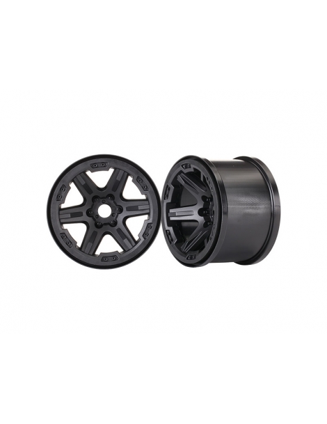 8671 - Wheels, 3.8" (black) (2) (17mm splined)