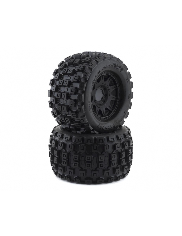 Pro-Line Badlands MX38 3.8" Tire w/Raid 8x32 Wheels (Black) (2) (M2) w/Removable Hex