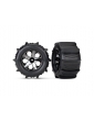 4175 - Traxxas Tires & wheels 2.8", All-Star black chrome wheels, Paddle tires (2)