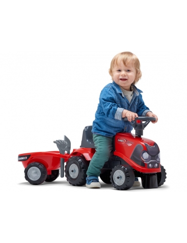Paspirtukas traktorius su priekaba FALK - Baby Case IH