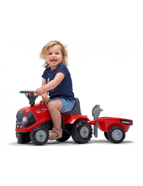 Paspirtukas traktorius su priekaba FALK - Baby Case IH