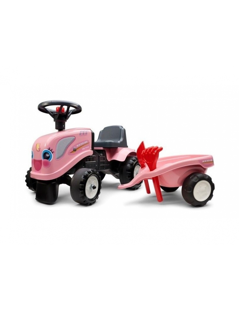 Paspirtukas traktorius su priekaba FALK - Baby Girls New Holland T7