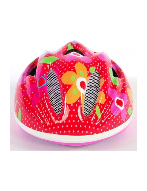 Volare - vaikiškas šalmas Deluxe 51-55cm Red Pink Flowers