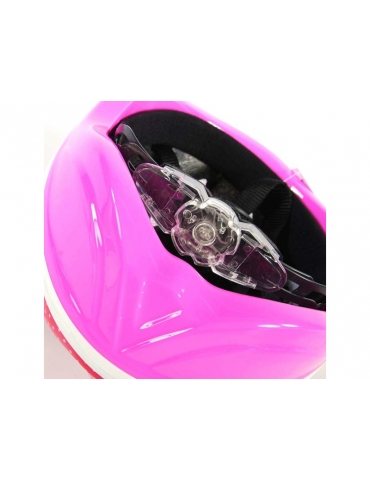 Volare - vaikiškas šalmas Deluxe 51-55cm Red Pink Flowers