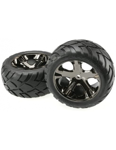 3773A - Tires & wheels, assembled, glued (All Star black chrome wheels, Anaconda® tires, foam inserts)