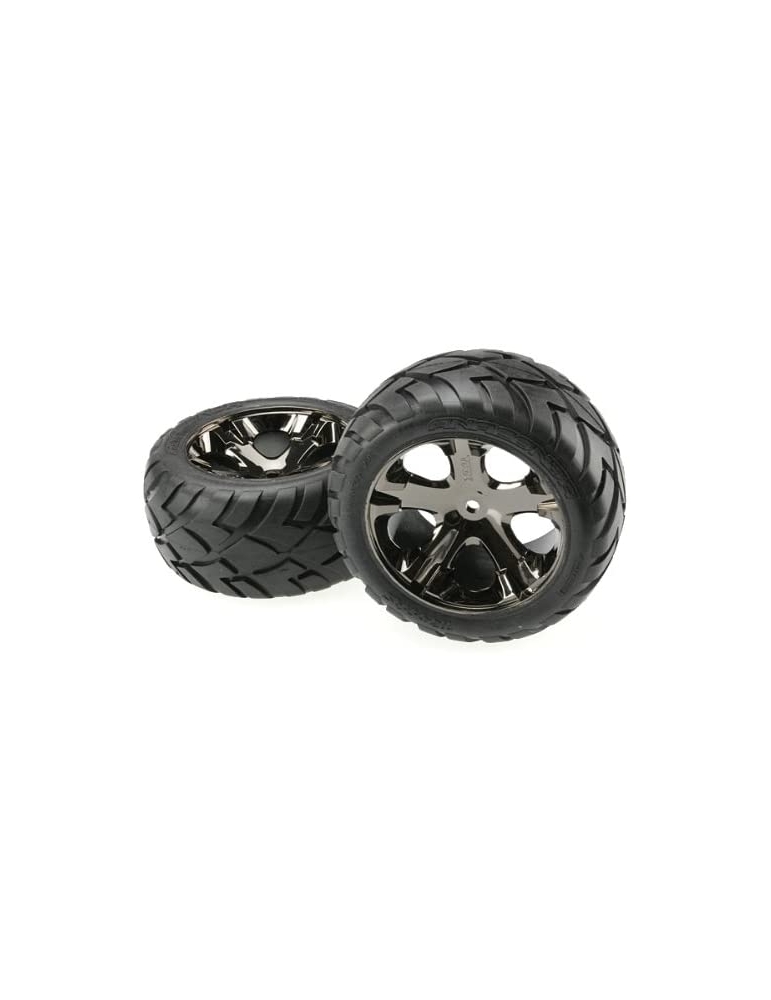 3773A - Tires & wheels, assembled, glued (All Star black chrome wheels, Anaconda® tires, foam inserts)