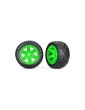 Traxxas Tires & wheels 2.8", RXT green wheels, Anaconda tires (2WD rear) (2)