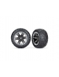 Traxxas ratai 2.8", RXT black & chrome wheels, Anaconda tires (2WD rear) (2)