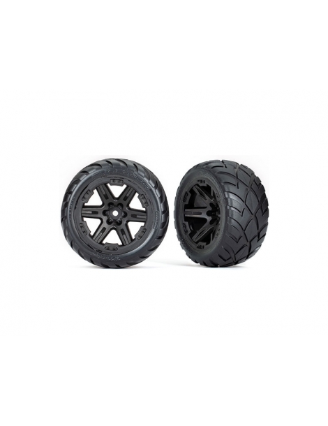 Traxxas ratai 2.8", RXT black wheels, Anaconda tires (4WD front/rear, 2WD front) (2)