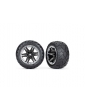Traxxas ratai 2.8", RXT black & chrome wheels, Anaconda tires (4WD front/rear, 2WD front)