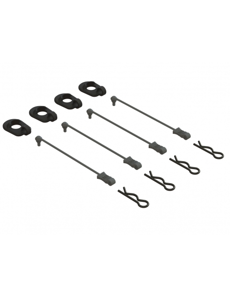 Arrma body clip laikikliai 1/5 skalės (Juoda)