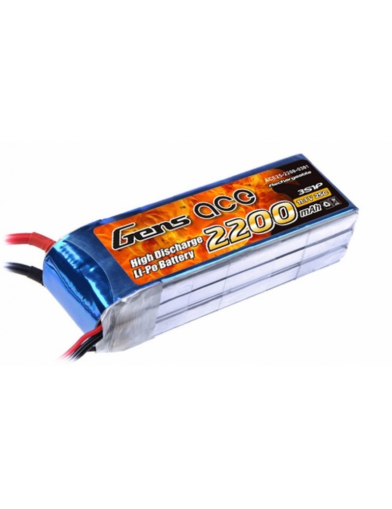 Gens ace 2200mAh 11.1V 25C 3S1P Lipo akumuliatorius Gens ace 2200mAh 11.1V 25C 3S1P Lipo akumuliatorius