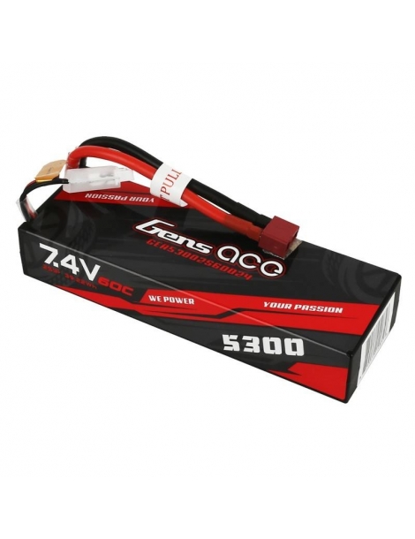 Akumuliatorius Gens Ace 5300mAh 7,4V 60C 2S1P T-Dean Bashing HardCase