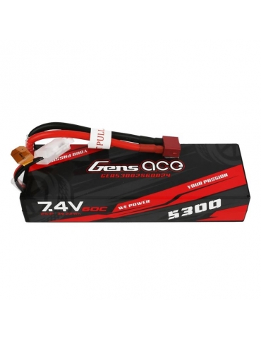 Akumuliatorius Gens Ace 5300mAh 7,4V 60C 2S1P T-Dean Bashing HardCase