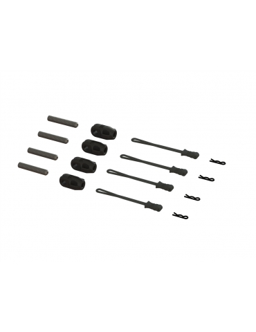 Arrma Brace Rod Ends W/Pins And Retainers (4)