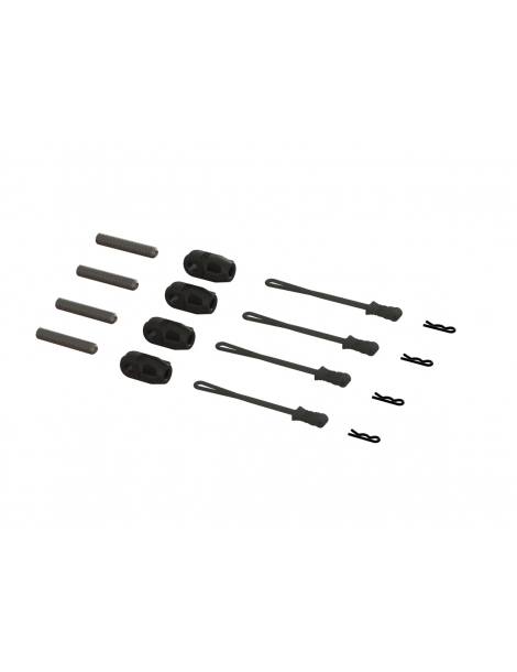 Arrma Brace Rod Ends W/Pins And Retainers (4)