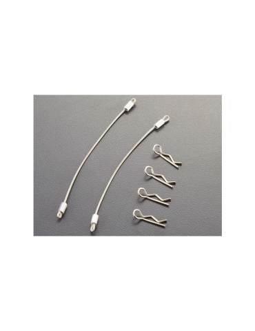 Killerbody Body Clips (4pcs.) with Metal cord 120mm (2pcs.)