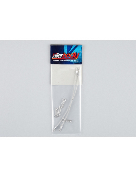 Killerbody Body Clips (4pcs.) with Metal cord 120mm (2pcs.)