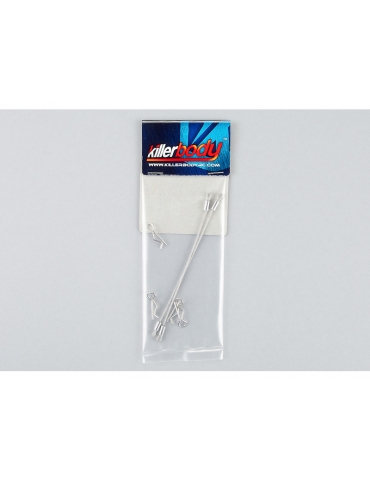 Killerbody Body Clips (4pcs.) with Metal cord 100mm (2pcs)