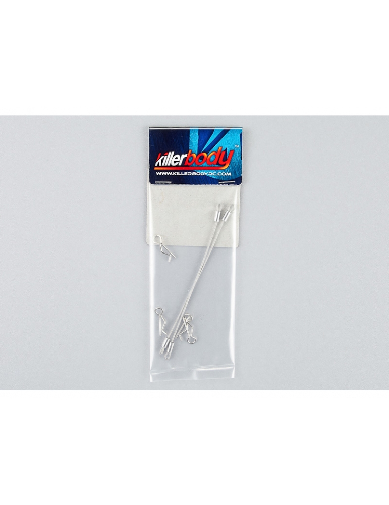 Killerbody Body Clips (4pcs.) with Metal cord 100mm (2pcs)