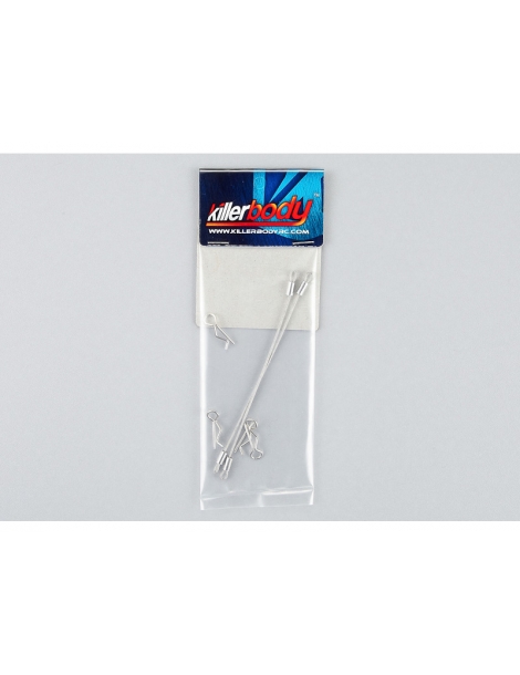Killerbody Body Clips (4pcs.) with Metal cord 100mm (2pcs)