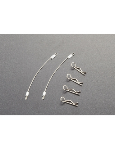 Killerbody Body Clips (4pcs.) with Metal cord 80mm (2pcs)