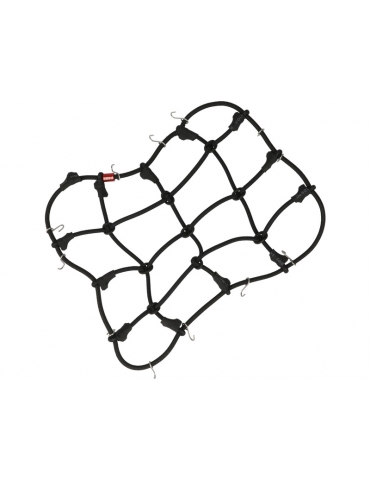 Robitronic luggage net with hooks 15x12cm black