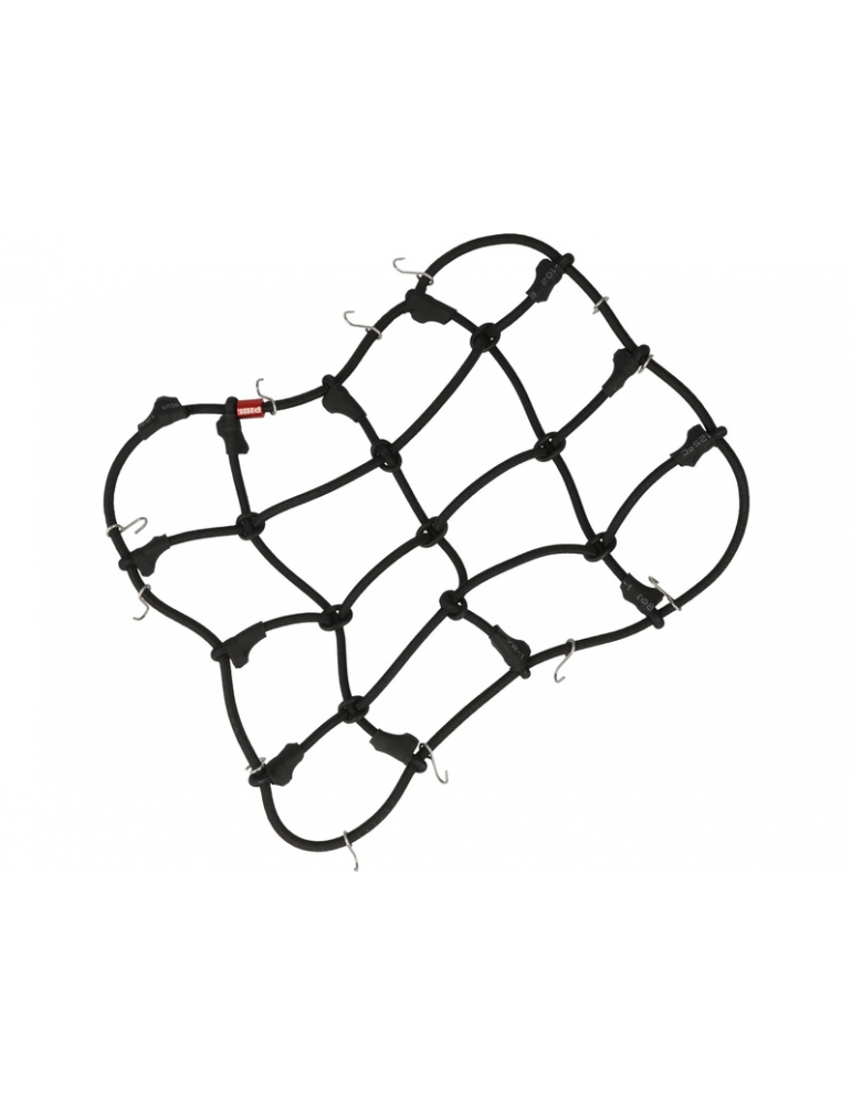 Robitronic luggage net with hooks 15x12cm black