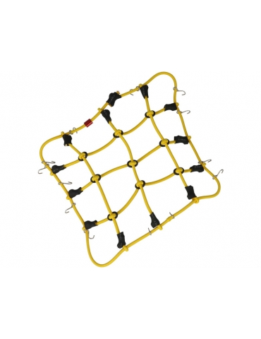 Robitronic luggage net with hooks 15x12cm yellow