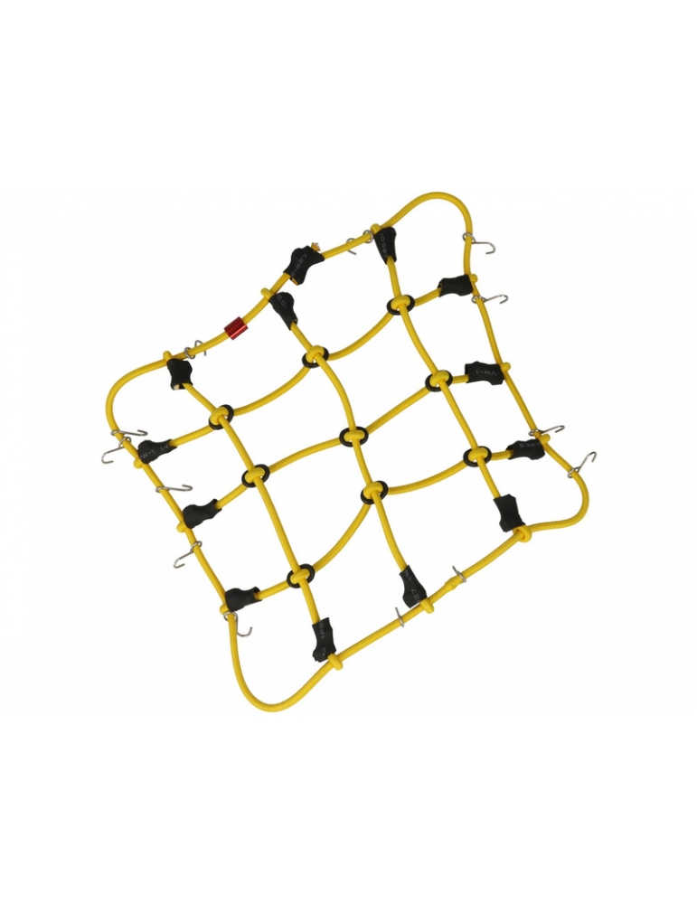Robitronic luggage net with hooks 15x12cm yellow