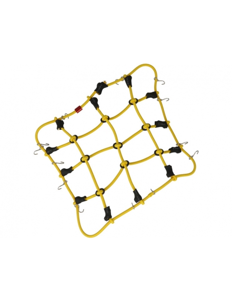 Robitronic luggage net with hooks 15x12cm yellow
