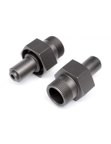 102156 - 24mm FRONT HEX HUB (GUNMETAL/2pcs)