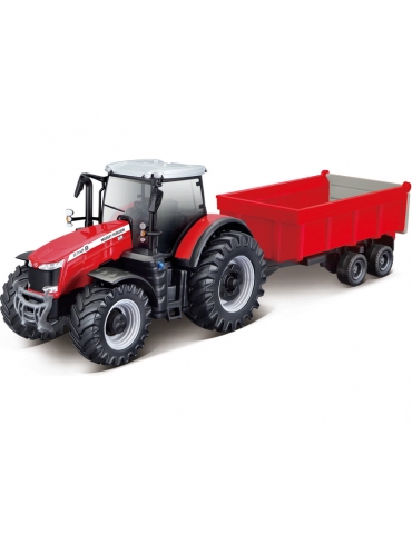 Bburago Massey Ferguson 8740S with trailer