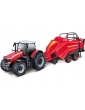 Bburago Massey Ferguson 8740S su Baler Lifter Rood