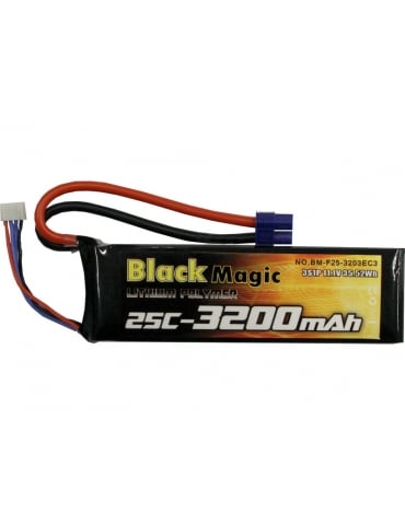 Black Magic LiPol 11.1V 3200mAh 25C EC3
