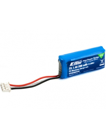 E-flite LiPo Battery 7.4V 200mAh 30C JST-PH