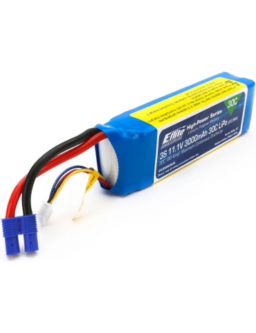 E-flite LiPo Battery 11.1V 3000mAh 30C EC3