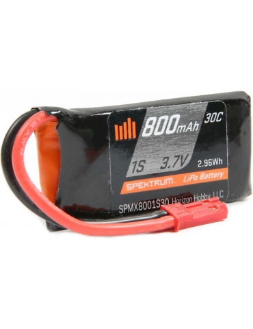 800mAh 1S 3.7V 30C LiPo Battery JST