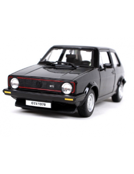 Modeliukas Volkswagen Golf MK1 GTI 1:24 juodos spalvos Bburago – CyborgShop