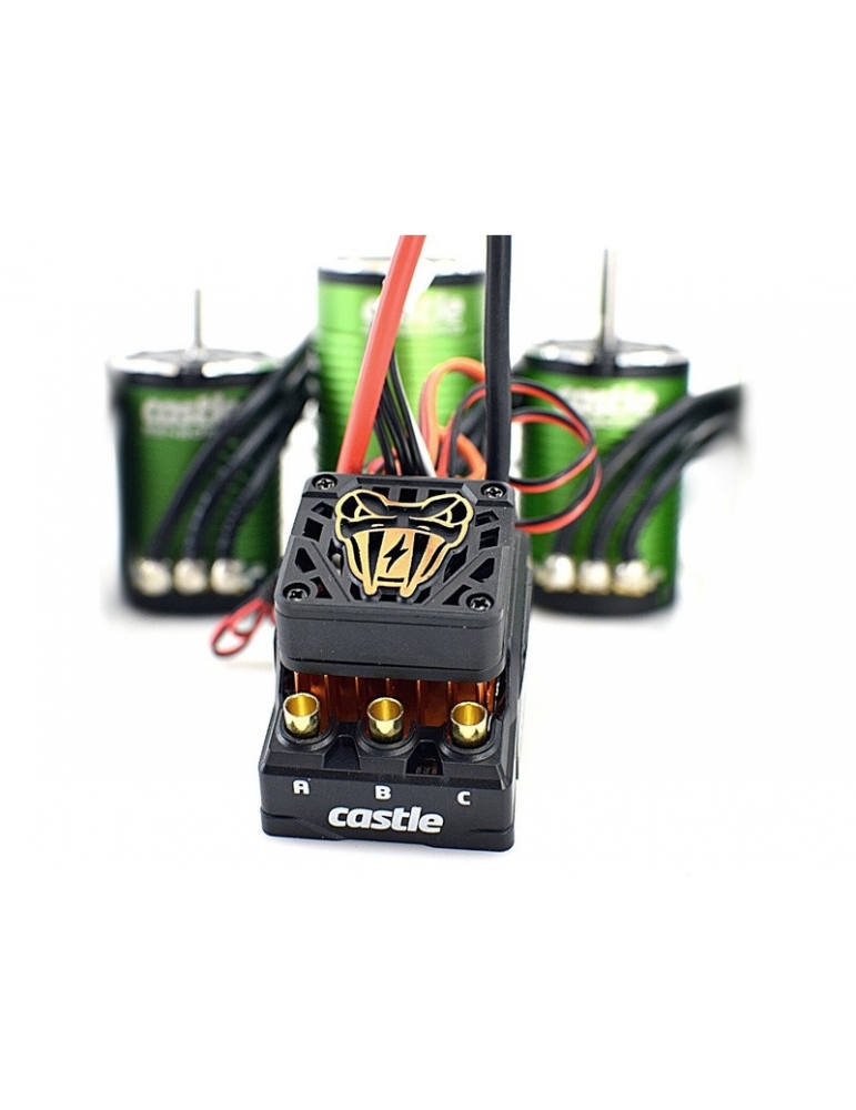 Castle Creations Copperhead 10 Sensored ESC Combo With 1412-3200Kv Motor