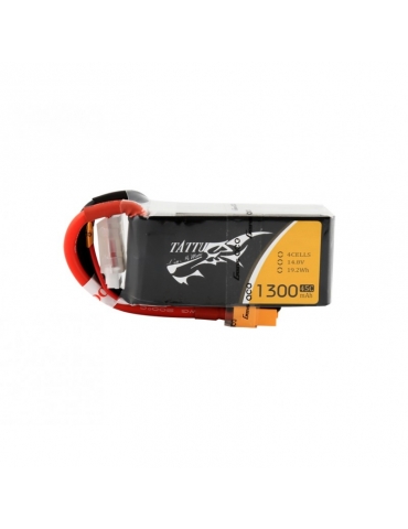 Akumuliatorius Tattu 1300mAh 14.8V 45C 4S1P Lipo