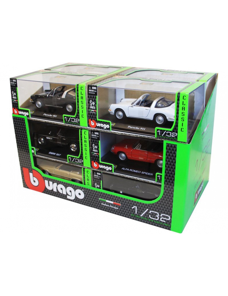 Modeliai Bburago Classic 1:32 (rinkinys 12 vnt.)