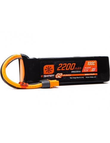 Akumuliatorius Spektrum Smart G2 LiPo 11.1V 2200mAh 100C IC3